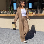 Jogginganzug Damen sportlich elegantes Zweiteiler-Set