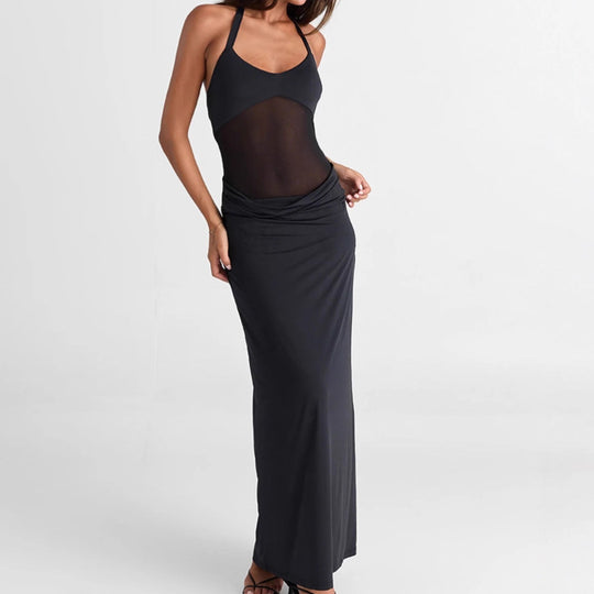 Damen Maxikleid mit raffiniertem Cut-Out und figurbetontem Design R&B