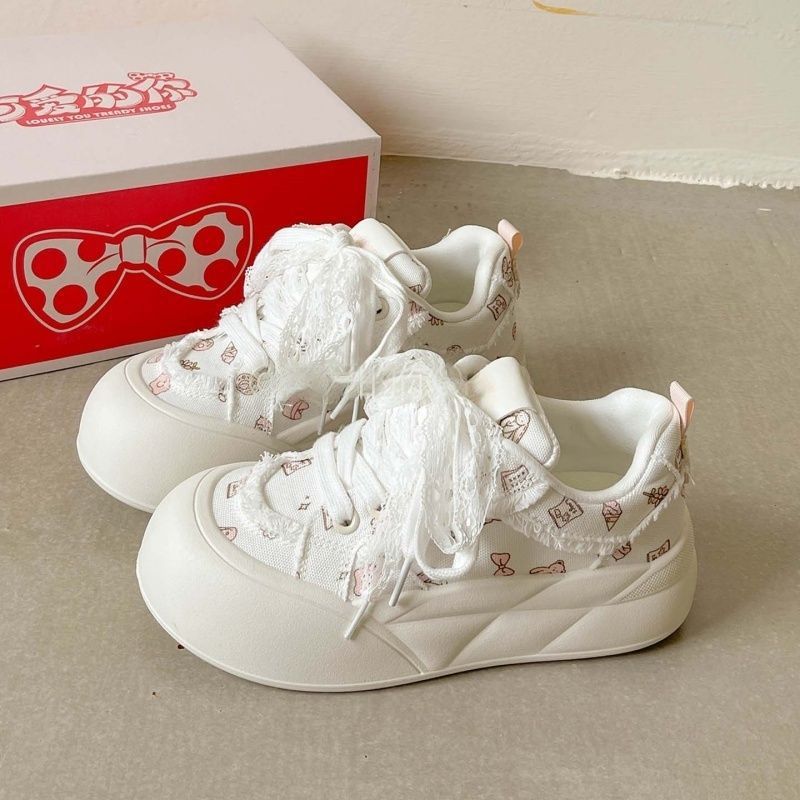 Damen Sportliche Freizeitsneaker mit einzigartigen Tiermotiven und praktischen Schnürdetails R&B