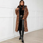 Damen Übergroße Kuscheljacke mit Leopardenmuster R&B