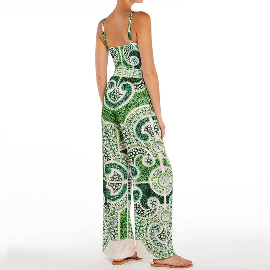 Damen Einteiler Badeanzug mit kunstvollem Blumenmuster R&B