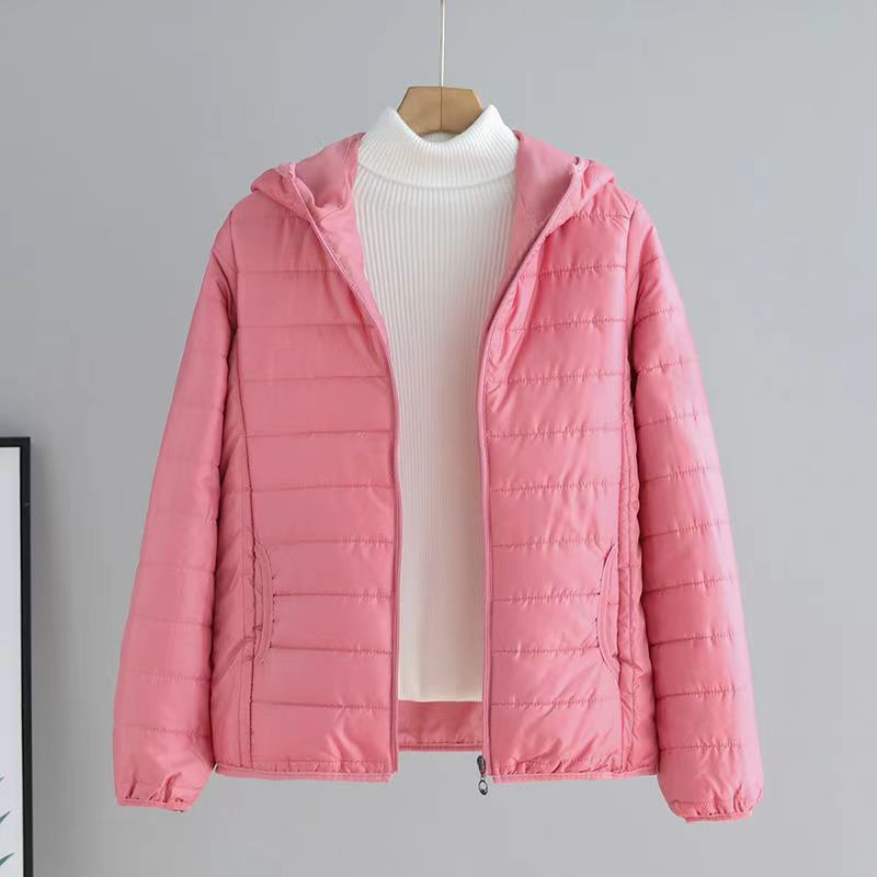 Damen gesteppte Übergangsjacke mit Kapuze und modernem Schnitt R&B