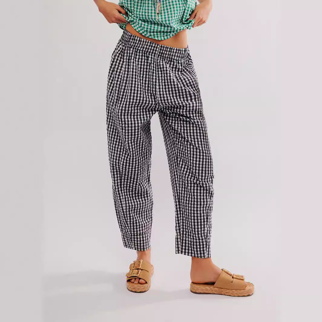 Damen Karierte Freizeithose R&B