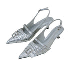 Damen elegante Sling-Pumps mit modischer Schnallenverzierung R&B