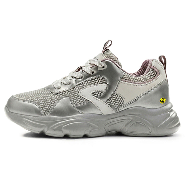 Damen sportliche Freizeitsneakers mit atmungsaktiver Mesh-Oberfläche und stoßdämpfender Sohle R&B