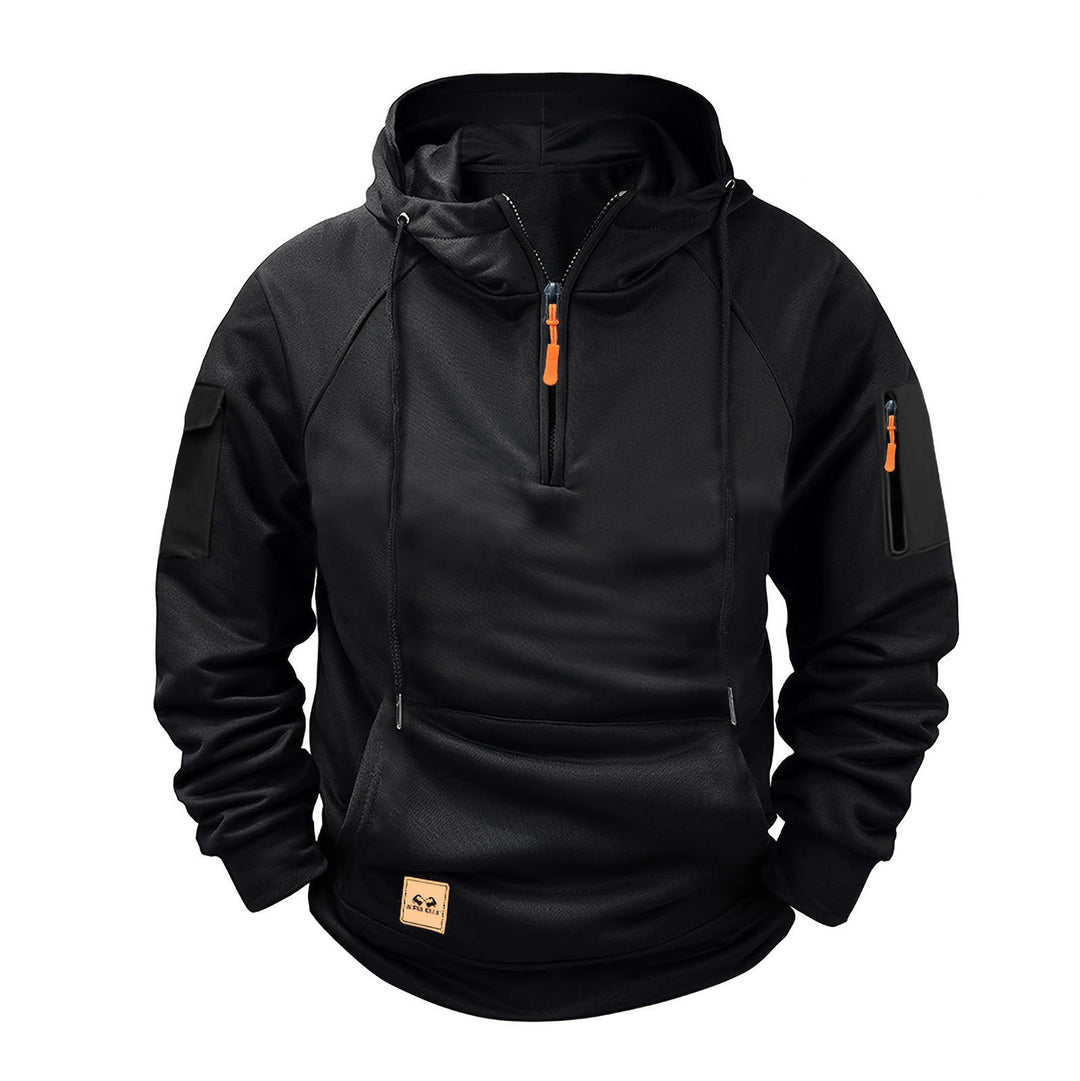 Herren sportlicher Kapuzenpullover mit praktischem Reißverschluss R&B