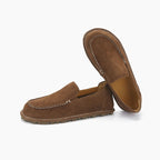 Damen Mokassin-Slipper mit seitlichem Elastikeinsatz und rutschfester Sohle
