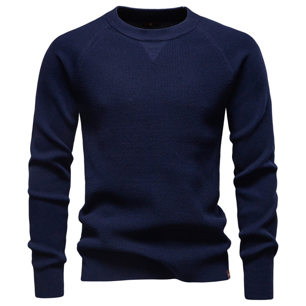 Herren Strickpullover mit innovativem Strukturmuster und Rundhalsausschnitt R&B