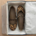 Damen Ballerinas mit modischem Leopardenmuster und praktischem Riemchen R&B
