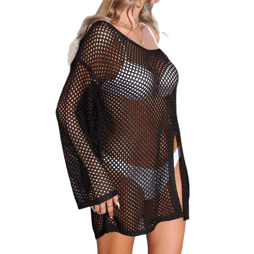 Damen Luftige Netz-Strickjacke R&B