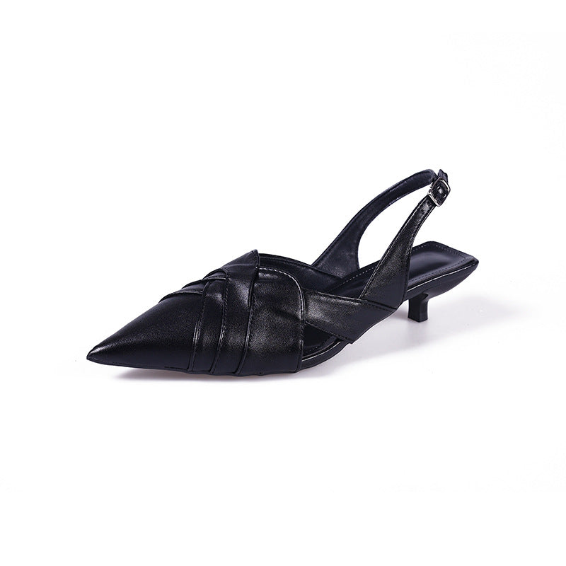 Damen elegante Slingback-Schuhe mit spitzem Zehenbereich R&B