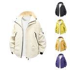 Herren funktionale Outdoor-Jacke mit verstellbarem Kapuzenbereich und zahlreichen Taschen R&B