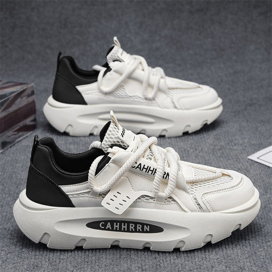 Damen Chunky Sneakers mit atmungsaktiver Mesh-Oberfläche und gepolsterter Sohle R&B