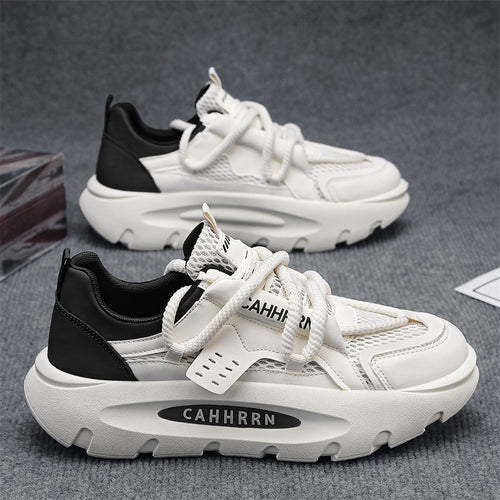 Damen Chunky Sneakers mit atmungsaktiver Mesh-Oberfläche und gepolsterter Sohle R&B