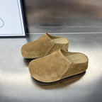 Damen Komfortable Wildleder-Clogs mit anatomischem Fußbett und rutschfester Sohle R&B