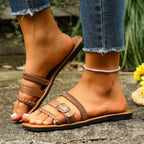 Damen Komfortable Riemensandalen mit geflochtenem Design R&B