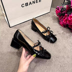 Damen Ballerinas mit modischer Schleifenapplikation R&B