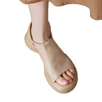 Damen modische Sandalen mit ergonomischem Fußbett und rutschfester Sohle R&B
