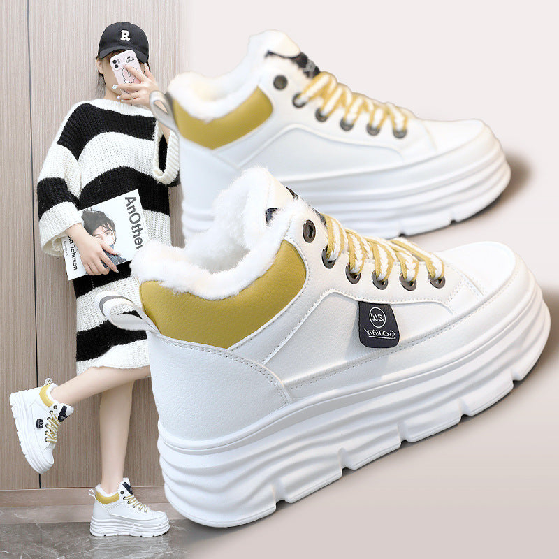 Damen Winterliche High-Top Sneakers mit luxuriösem Fleece-Futter R&B