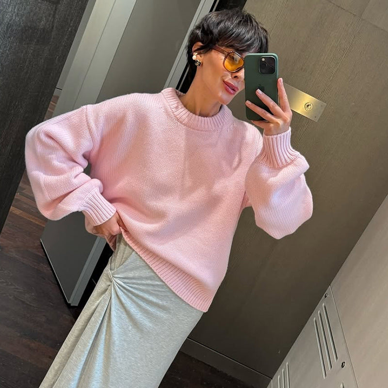 Damen Oversize-Strickpullover R&B