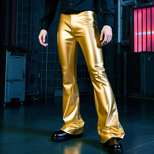 Damen Glänzende Bootcut-Hose aus hochwertigem Stretchmaterial R&B