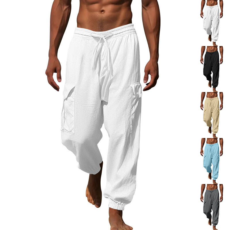 Herren lässige Cargo-Hose mit verstellbarem Bund und praktischen Seitentaschen R&B