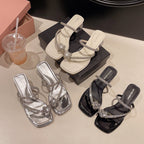 Damen Elegante Riemchen-Sandalen mit funkelndem Blockabsatz
