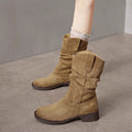 Damen modische Stiefel mit weichem Wildleder und elastischem Schaft R&B