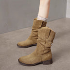 Damen Slouch-Stiefel mit bequemem Futter und rutschfester Sohle R&B