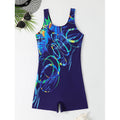 Damen Sportlicher Badeanzug mit trendigem Grafikdesign R&B