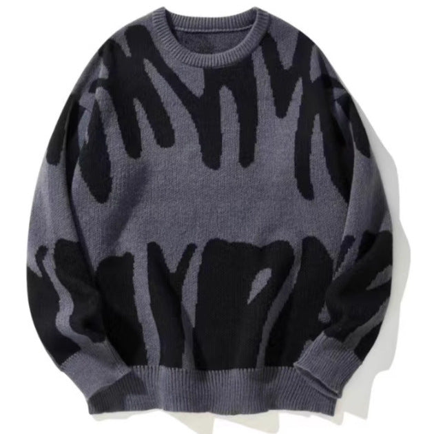 Damen Oversized Pullover mit aufregendem Muster R&B