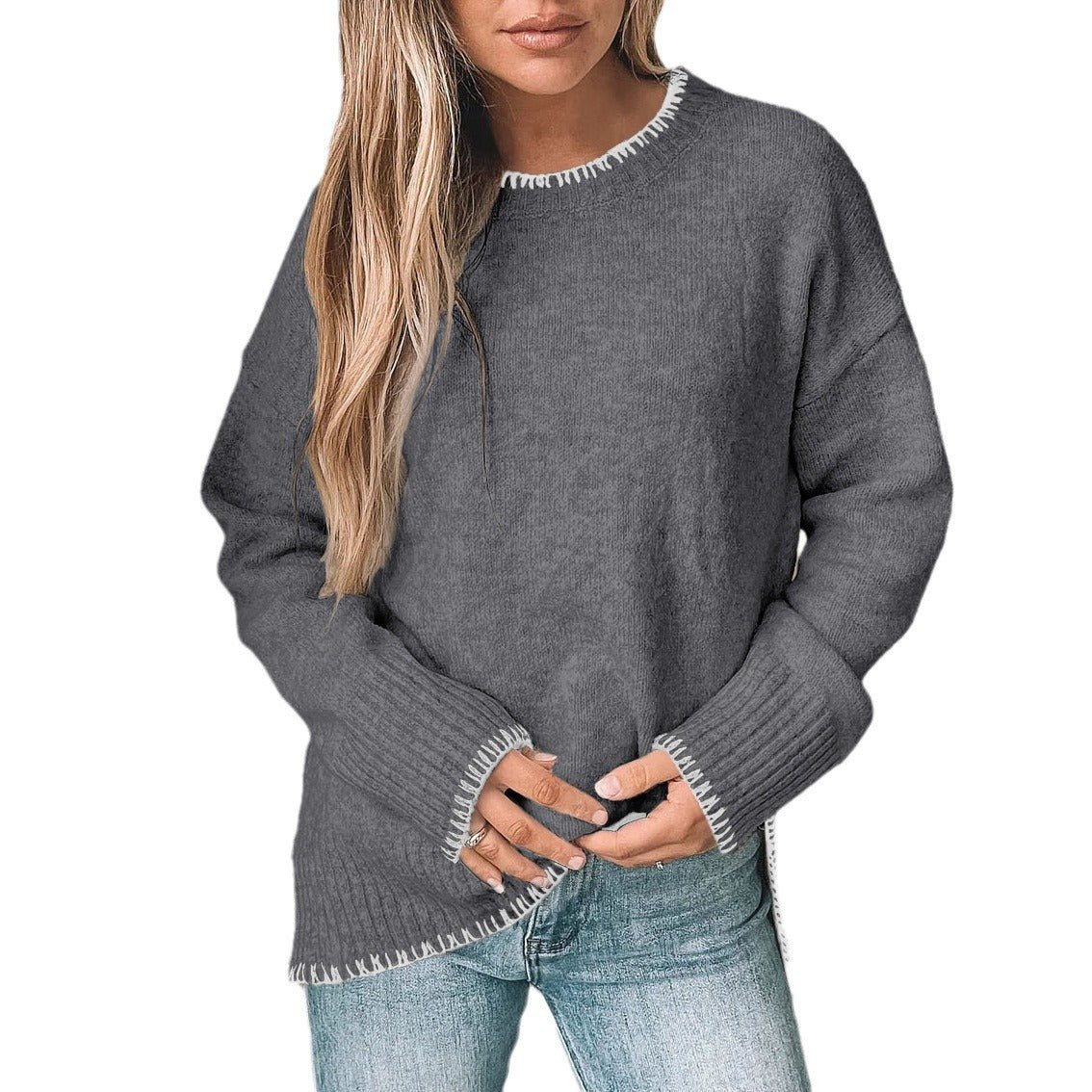 Damen Übergrößen Strickpullover R&B