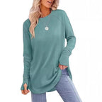 Damen lässiger Langarmshirt mit modernem Schnitt R&B