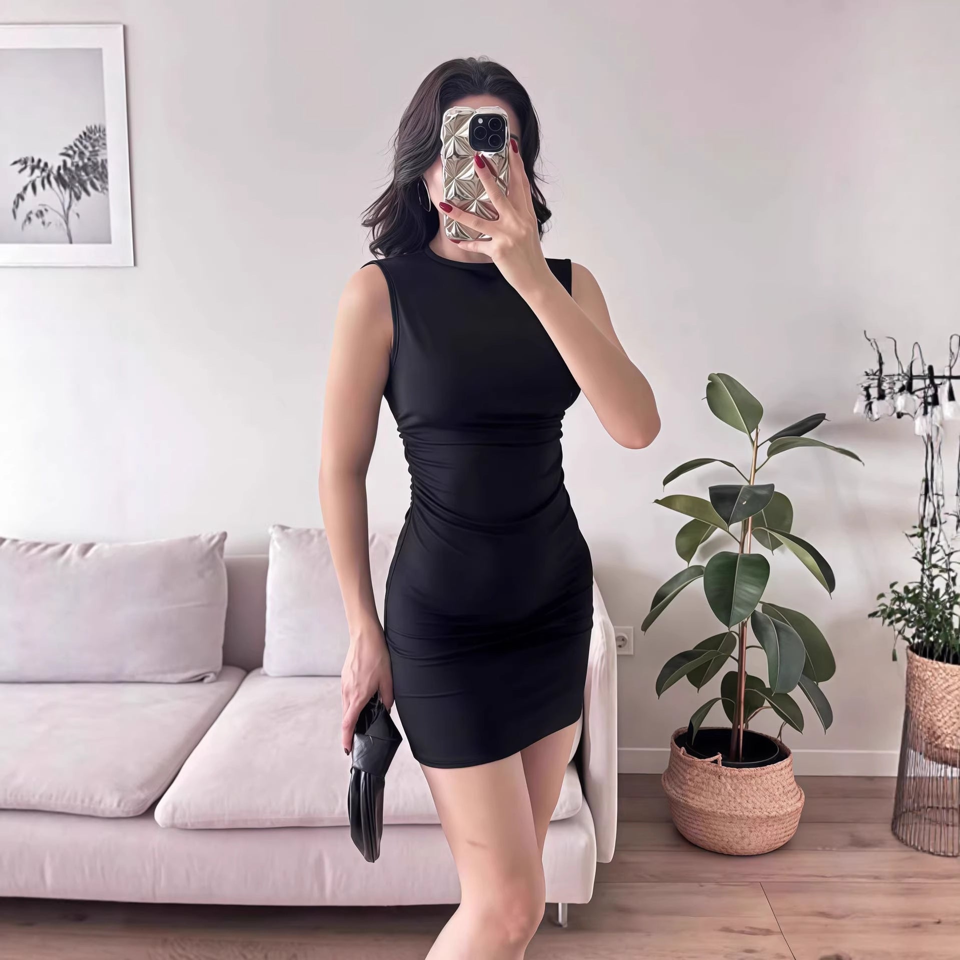 Damen Figurbetontes Minikleid R&B