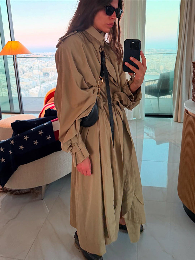 Damen Oversized Trenchcoat R&B