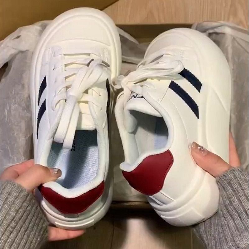 Damen modische Plattform Sneakers mit einzigartigem Schnürsystem R&B