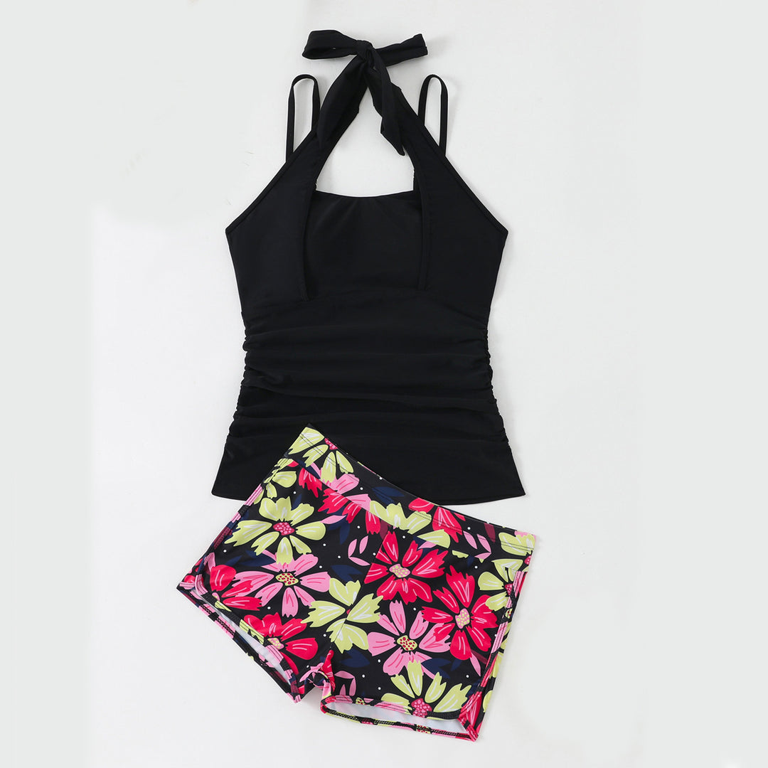 Damen Tankini mit floralen Shorts R&B