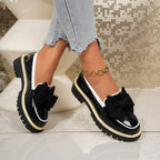 Damen Slipper mit voluminösem Schleifendetail und robuster Sohle R&B