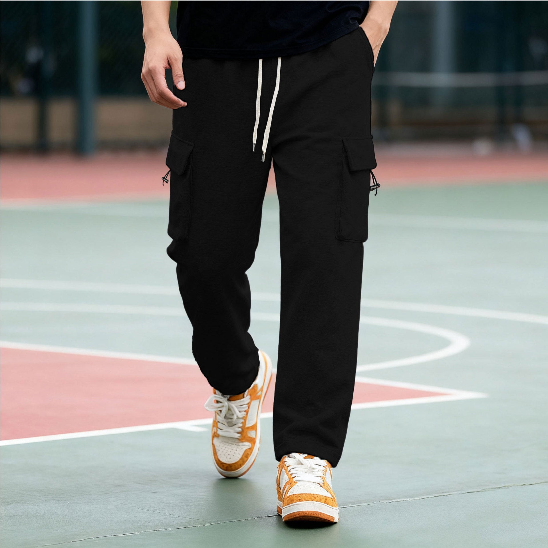 Herren Cargo-Hose mit elastischem Bund und praktischen Seitentaschen R&B