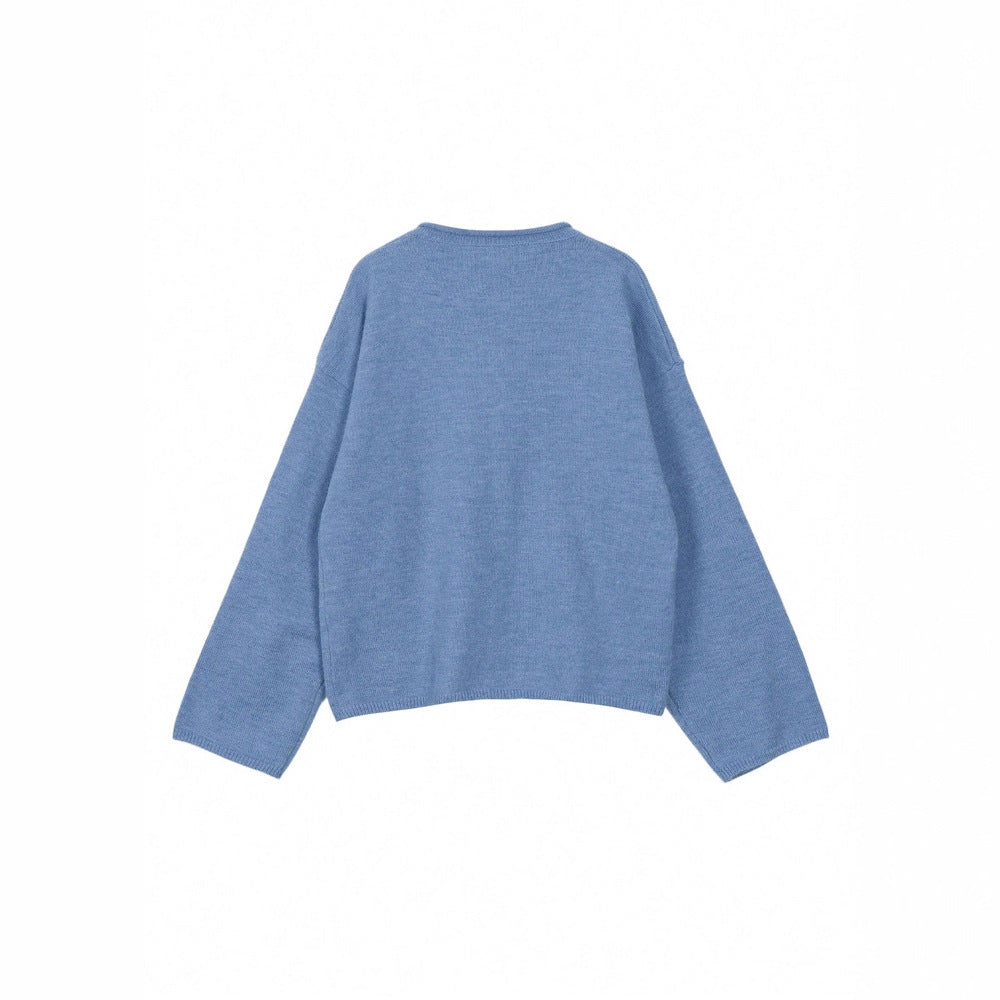 Damen Strickjacke kurz aus Baumwolle mit Knöpfen