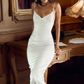 Damen Elegantes Sommerkleid mit Spitzenoberteil und verstellbaren Trägern R&B