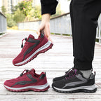 Damen sportliche Laufschuh mit atmungsaktivem Obermaterial und elastischen Schnellschnürsystem R&B