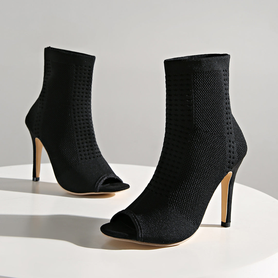 Damen High-Heels mit atemberaubendem netzartigem Obermaterial und elegantem Peep-Toe R&B