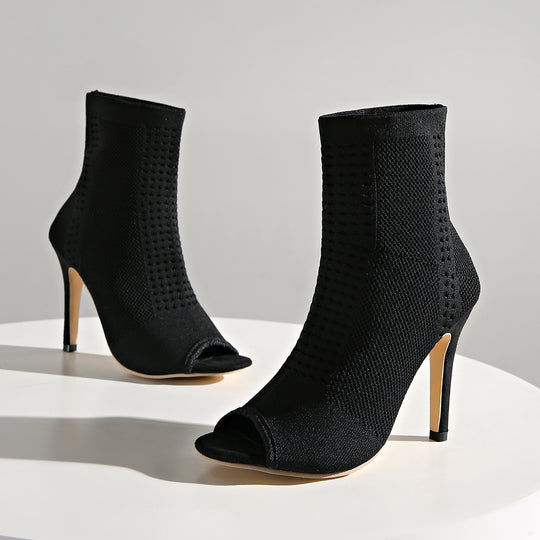 Damen High-Heels mit atemberaubendem netzartigem Obermaterial und elegantem Peep-Toe R&B