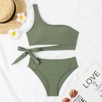 Damen Asymmetrischer Bikini mit verstellbarem Bindegurt R&B