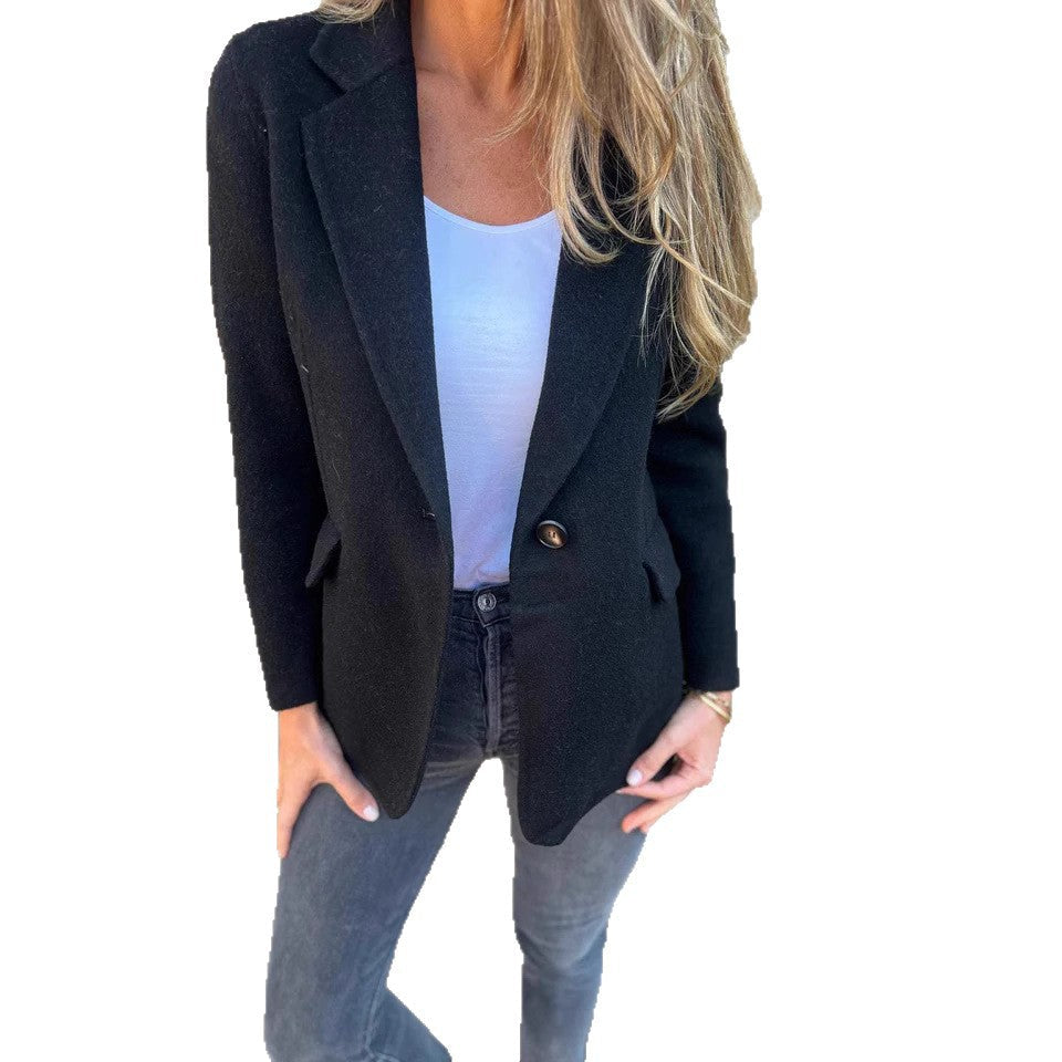 Damen Feminin Gestreifter Blazer R&B