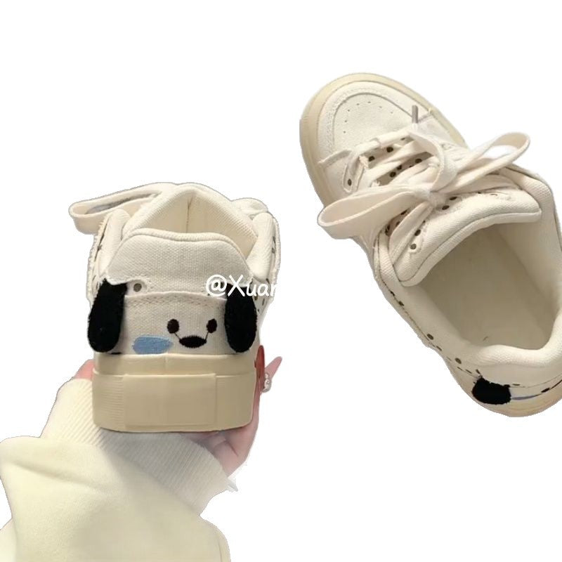 Damen Canvas Sneakers mit flexibler Gummisohle und atmungsaktivem Obermaterial