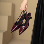 Damen Slingback Ballerinas mit elegantem Spitzen-Design R&B