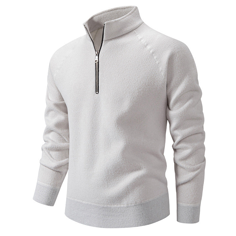 Herren Pulli mit modernem Reißverschluss und Raglanärmeln R&B