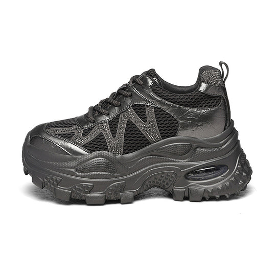 Damen Sportliche und stylische Chunky Sneakers mit atmungsaktivem Mesh und dämpfender Sohle R&B